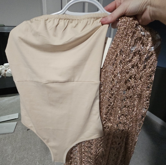 Arianna Asymmetrical Dress - Rose Gold - Picture 4 of 6